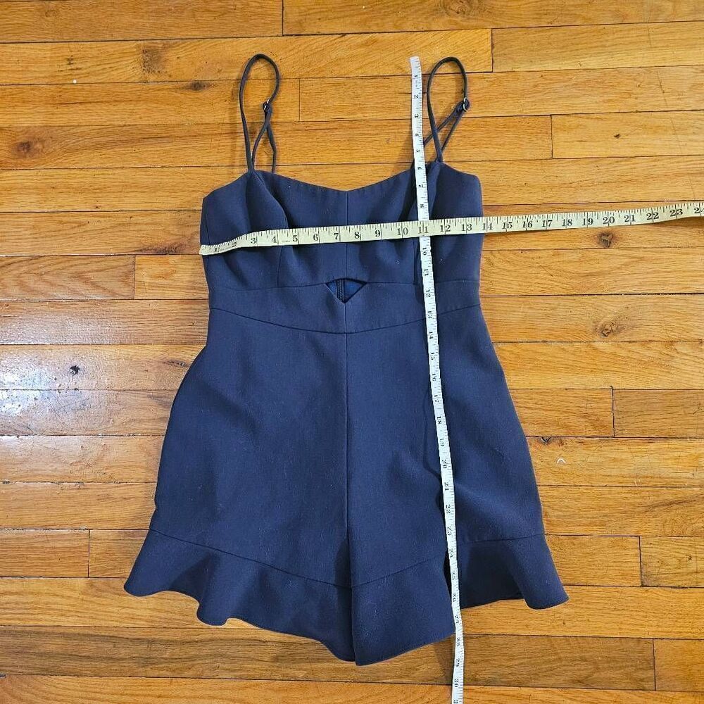 Likely Black Sleeveless Ruffle-Hem Romper - Picture 3 of 4